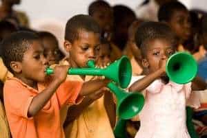 La vuvuzela et l'enfant
